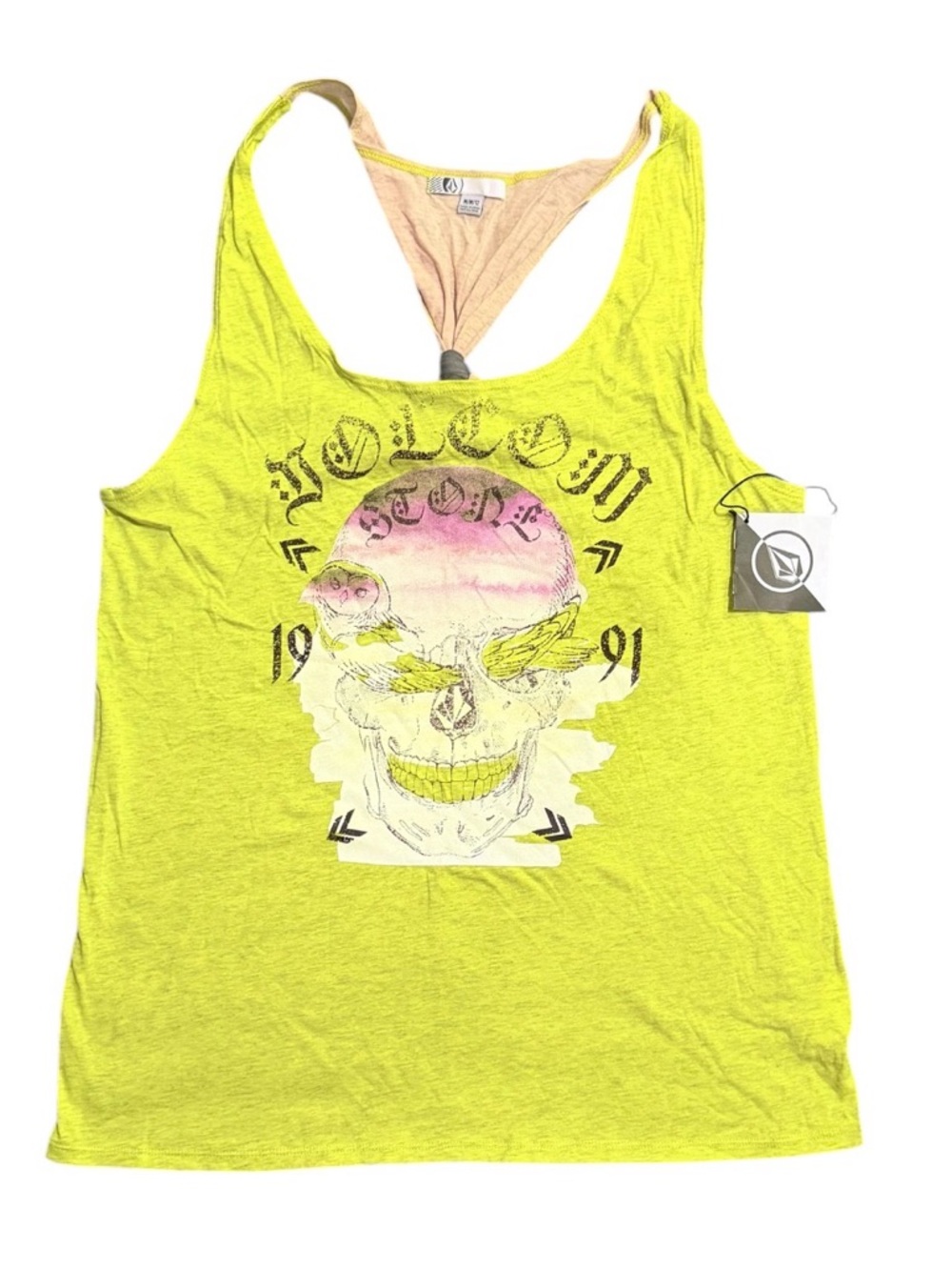 Volcom Skull Graphic Racerback Tank Top